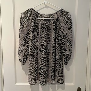 Sunday in Brooklyn snake animal print top with button closure